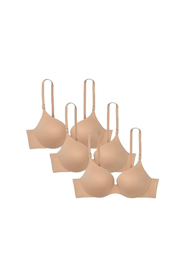 JEShifangjiusu Soutien-Gorge en U pour Femmes, Dos Lifté Soutien-Gorge Push-Up Respirant Soutien-Gorge T-Shirt à Bretelles Ré