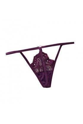 BIISDOST Sexy Lingerie Open Thong Pyjamas Culottes Lingerie G-Pants Dentelle Femmes Lingerie Sexy Combinaison Purple, One Si
