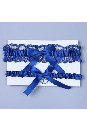 TONZN Accessoires de robes de mariée jarretière, accessoires de mariée élastiques en métal - Bleu roi - Taille unique - Acces