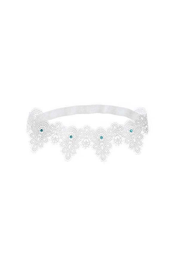 TONZN Jarretière sexy en dentelle élastique avec nœud pour femme - Décoration sexy en dentelle avec strass - Noir - 40 à 50 c