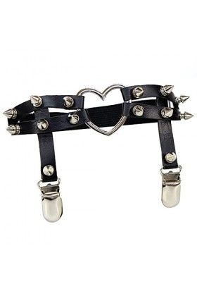 NOGRAX WXYNHHD Femmes Sexy Élasticité Harnais Coeur Jambe Chaîne Jarretelles Cosplay Élastique Cuisse Anneau Jarretière Jarre