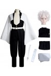 Foanja Sanemi Déguisement Homme Cosplay Demon Slayer Corps Shinazugawa Sanemi Anime Uniforme Complet pour Adulte Halloween Ca