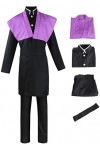 Foanja Genya Déguisement Homme Cosplay Demon Slayer Corps Shinazugawa Genya Anime Uniforme Complet pour Adulte Halloween Carn