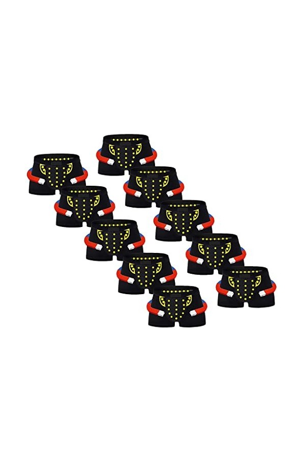 XSION Men Strong Magnetic Short De Soins De Santé De Thérapie Caleçon Confort Caleçon U-Pouch, 3/5/10-Packs Noir Color : 1