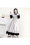 ASRX Unisexe Maid Cosplay Uniforme Halloween Costumes pour Femmes Femme de Chambre Tenue&nbsp;Dentelle Lolita Robe Homme Café Jeu 