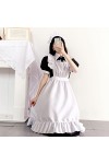 ASRX Unisexe Maid Cosplay Uniforme Halloween Costumes pour Femmes Femme de Chambre Tenue&nbsp;Dentelle Lolita Robe Homme Café Jeu 