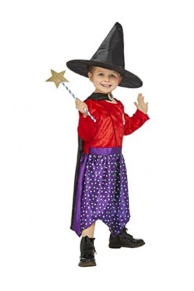 Smiffys 51523T2 Costume sous licence officielle Julia Donaldson Room On The Broom Costume pour fille Violet/rouge 3-4 ans