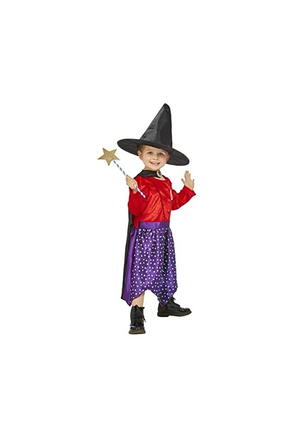 Smiffys 51523T2 Costume sous licence officielle Julia Donaldson Room On The Broom Costume pour fille Violet/rouge 3-4 ans