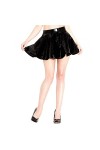 UUKR S-7XL Jupe Parapluie Femme Glossy PVC Sexy ClubWear Punk Performance Gothic Performance Jupe de danse Rouge Black Faux C