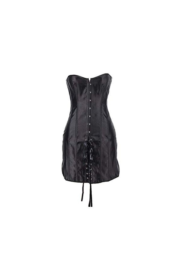GWSFQ Ensemble De Lingerie Sexyensembles De Pyjama Femme Bustier Corsets Complets Corset Noir À Pointes Corset Taille Plus-Bl