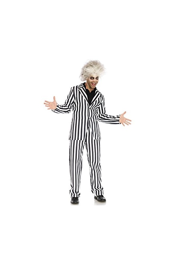 Leg Avenue Beetle Boss Suit Panamas, Noir Black, White , Taille Fabricant: SmallUk 6-8 Homme
