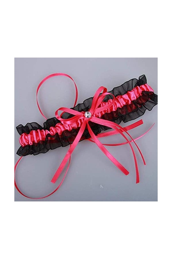 TONZN Accessoires de mariage pour jarretières de mariée, accessoires de mariage en dentelle extensible porte-jarretelles - Ro