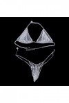 TONZN Soutien-Gorge chaîne Collier Harnais Lingerie sous-vêtements String Ensemble pour Femmes Cristal Corps Taille chaîne Cu
