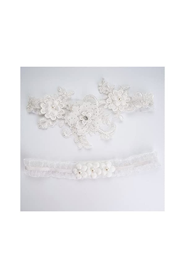 Mariée Sexy Dentelle Fleur De Mariage Jarretière Ceinture De Mariée Cuisse Jarretière Accessoires De Mariage pour Femmes Cou