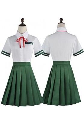 Foanja Iwado Suzume Déguisement Femme Cosplay Suzume No Tojimari Complet Anime Uniforme Robe et Accessoires Chaussettes Clips