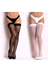 Bas sexy femmes haut côtelé haut genou chaussettes hautes manchette sexy bas de soie transparent dames cuisse haute chaussett