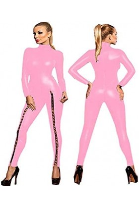 Combinaison À Manches Longues Lady Leg Lace Up Open Crotch Catsuit,Noir,X-Grand