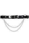 EXENXA Heart Sexy PU Cuir Jarretière Ceinture Femmes Punk Gothique Cuisse Jarretière Jambe Anneau Chaîne Sangle Jarretières 