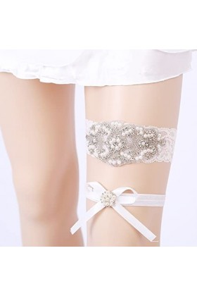 Jarretière de mariage pour les mariées mariée ensemble de jarretière de mariage ensemble de jarretière en dentelle à la main 