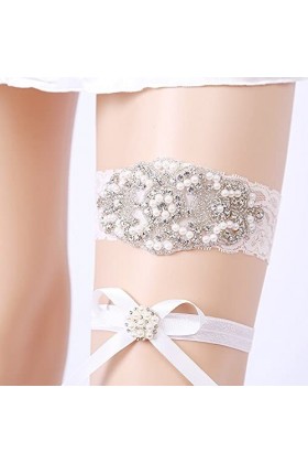 Jarretière de mariage pour les mariées mariée ensemble de jarretière de mariage ensemble de jarretière en dentelle à la main 