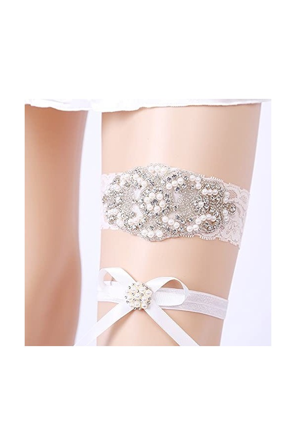 Jarretière de mariage pour les mariées mariée ensemble de jarretière de mariage ensemble de jarretière en dentelle à la main 