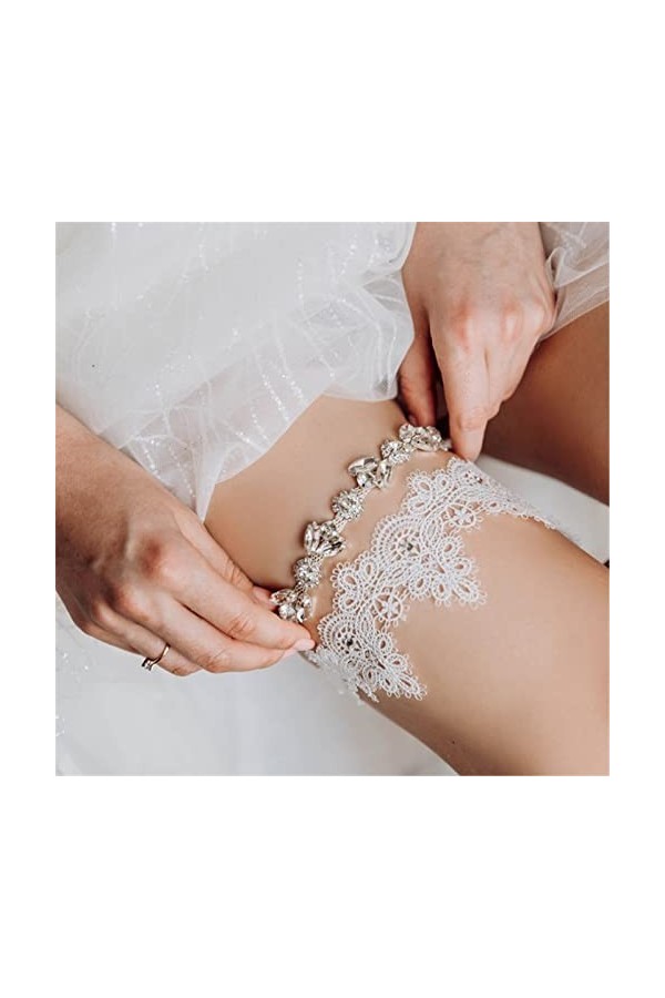 Jarretière de mariage pour les mariées Jarretière de mariée sexy Jarretière en dentelle de bal de fin dannée de mariée pour 