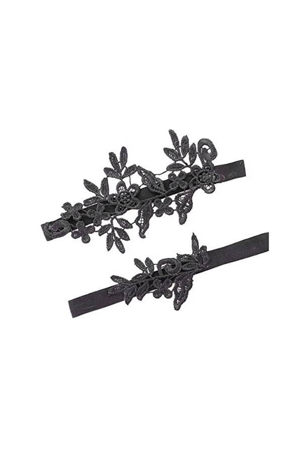 Jarretière de mariage 2 pièces en dentelle rose brodée florale sexy jarretière dames/cuisse de mariée verrouiller jarretière 