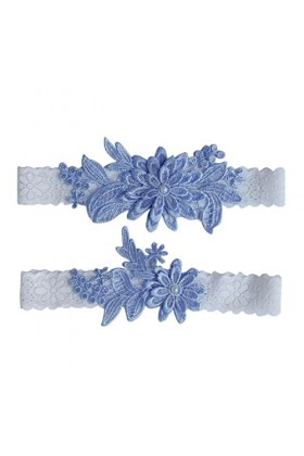 Ceinture pour dames 1 paire de jarretières de mariage Ensemble de jarretelles en dentelle extensible Ceinture Floral Leg Band