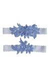 Ceinture pour dames 1 paire de jarretières de mariage Ensemble de jarretelles en dentelle extensible Ceinture Floral Leg Band