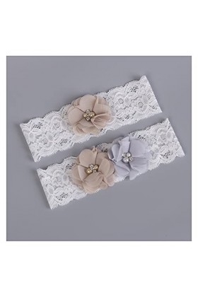 ACiyD Jarretière élégante pour Fleurs de mariée Jarretière en Dentelle de Mariage Couleur : Blanc Blanc Blanc 