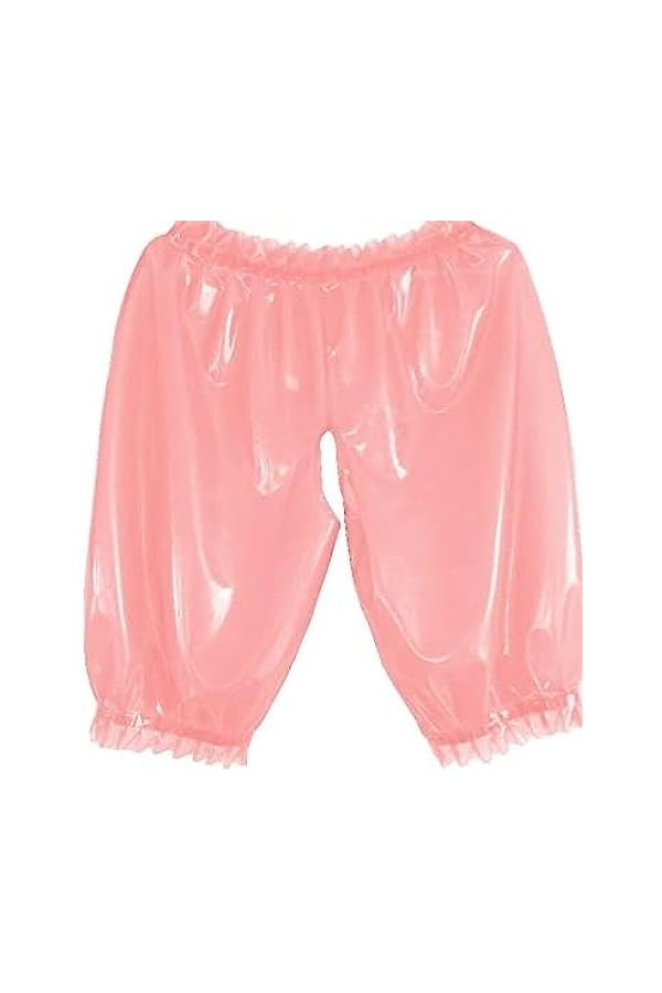 IDOBLO Latex 100% Caoutchouc Sexy Rose Boxer Shorts Érotiques Mémoires,Rose,3XL