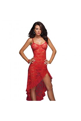 SUNMME Plus Size Lingerie Sexy Européenne Et Américaine Sexy Gaze Dentelle Rose Sexy Chemise De Nuit Femmes Lingerie Érotique