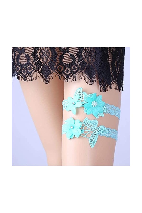 Mariage de mariée Jarretière cadeau pour mariée, jarretière en dentelle de mariée-vert menthe_taille unique, robes de mariée 