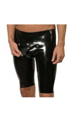 JVHGE Latex Catsuit Rubber Gummi Male Medium Pants Front Hole Customized 0.4mm