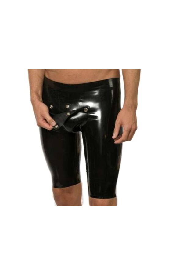 JVHGE Latex Catsuit Rubber Gummi Male Medium Pants Front Hole Customized 0.4mm