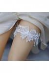 EXENXA Mariage Mariée Blanc Dentelle Arc Jambe Anneau Loli Fleur Mariage Sexy Taille Unique Jambe Accessoires Couleur : Blan