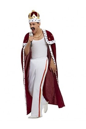 Smiffys Costume officiel Queen Deluxe « Royal », Homme, 50938M, Rouge, M-Size 38"-40"