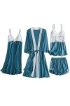 Lingerie sexy pour femme - En soie sexy - Cami - Vêtements de nuit - Ensemble de sous-vêtements - Pyjama avec robe - Lingerie