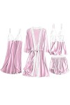 Lingerie sexy pour femme - En soie sexy - Cami - Vêtements de nuit - Ensemble de sous-vêtements - Pyjama avec robe - Lingerie