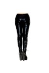 JYDQM Intérêt Bas Pantalons Taille Pantalon en Cuir Sexy Dentelle Leggings De Club Fun Robe De PVC Combinaison Sensation Humi