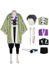 Foanja Déguisement Himejima Gyomei Adulte Cosplay Demon Slayer Corps Himejima Gyomei Complet Anime Uniforme Kimono pour Dress