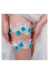 Cadeau de Mariage Fête Accessoires de mariée Sexy Lace Leg Jarretière Femme Stretch Leather Leg Loop Couleur : Blanc, Taille