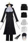 Foanja Ryunosuke Akutagawa Déguisement Adulte Cosplay Bungo Stray Dogs Mafia Ryunosuke Akutagawa Compléter Anime Uniforme et 