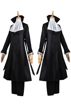 Foanja Ryunosuke Akutagawa Déguisement Adulte Cosplay Bungo Stray Dogs Mafia Ryunosuke Akutagawa Compléter Anime Uniforme et 