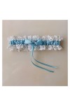 BAtlam Mesdames fête de Mariage mariée Dentelle Bleu Jambe Anneau Boucle Bas jarretière Ceinture Couleur : 8 Rose, Taille : 