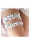 BAtlam pièces de Mariage jarretière Noeud Noeud Dentelle Jambe Anneau Blanc Sexy Cadeau pour Femme Femme mariée Couleur : 3,