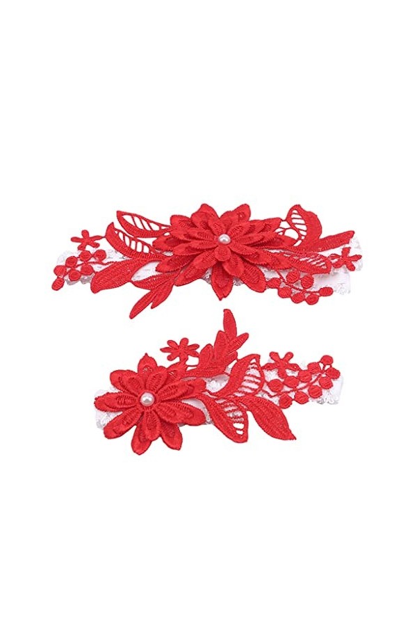 EXENXA 2pcs Jarretière Marine Broderie Floral Sexy Jarretières Cuisse Anneau De Mariée Dentelle Jambe Anneau Couleur : C, Ta