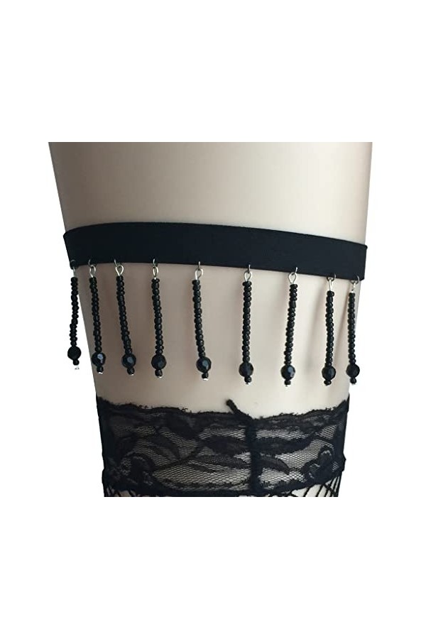 EXENXA Retro Trend Forward Trend Punk Metal Black Women Body Chain Leg Ring Sling Color : Black, Size : 3pcs Black 3pcs 