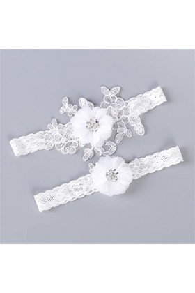 Paillettes Strass Dentelle Applique Floral Sexy Jarretières De Mariage 2pcs Ensemble pour Femmes Cuisse Anneau De Mariée Jamb