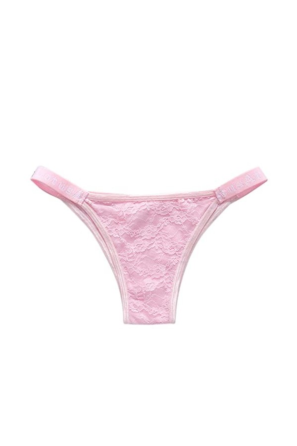 Culotte en dentelle pour femme String Intimat Lingerie sexy pour femme, rose, XXL
